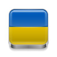Metal icon of Ukraine
