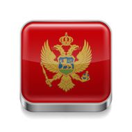 Metal icon of Montenegro