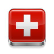Metal icon of Switzerland