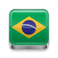 Metal icon of Brazil
