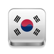 Metal icon of South Korea