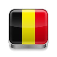 Metal icon of Belgium