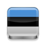 Metal icon of Estonia