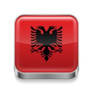 Metal icon of Albania