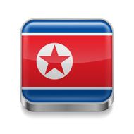 Metal icon of North Korea