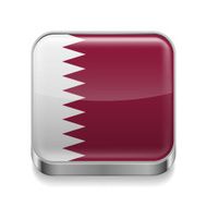 Metal icon of Qatar