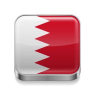 Metal icon of Bahrain