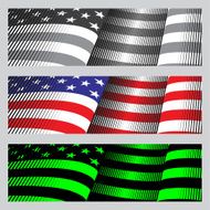 American flag banners