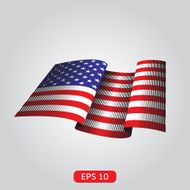 American flag waving in the wind