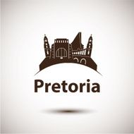Pretoria South Africa city skyline silhouette