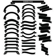 Ribbons vector set