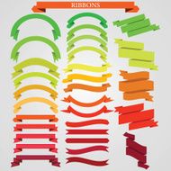 Ribbons vector set colorful