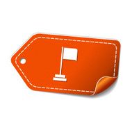 Flag Sign Orange Vector Icon Design