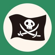 Pirate flags theme elements N3