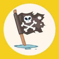 Pirate flags theme elements N4