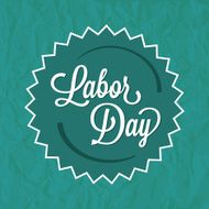 Labor Day Green Badge Label