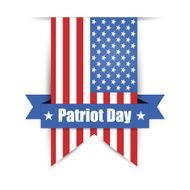 Label hanging on the wall to day of patriot