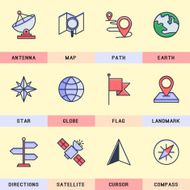 Navigation icons set N6