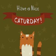 Cats Saturday Postcard N3