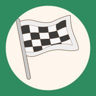 racing flags theme elements vector eps