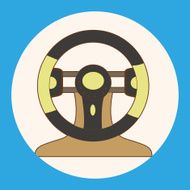 racing steering wheel theme elements vector eps