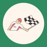 start racing theme elements vector eps