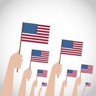 USA Flag Hand
