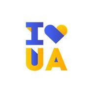 I love Ukraine concept slogan Vector illustration