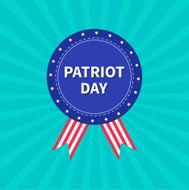 Badge ribbons Award icon Star strip Sunburst Patriot day Flat