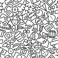 User Interface Hand Drawn Outline Iconic Pattern