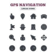 GPS navigation icons Car and Ship transport N2