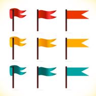 Set of vector flags