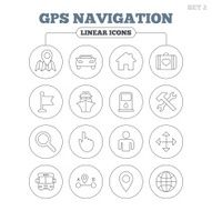 GPS navigation icon Car Bus and Ship transport N3