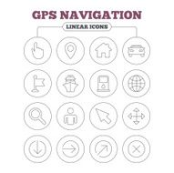 GPS navigation icons Car and Ship transport N3