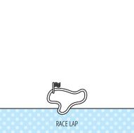 Race track or lap icon Finish flag sign N8