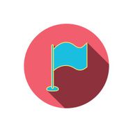 Waving flag icon Location pointer sign N6
