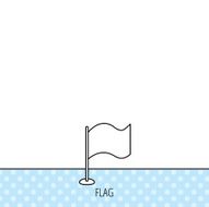 Waving flag icon Location pointer sign N7