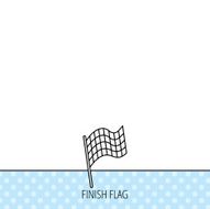 Finish flag icon Start race sign N11