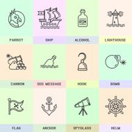 Vector pirate icons
