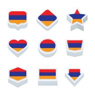 argentina flags icons and button set nine styles