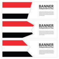 yemen Flag banners collection independence day