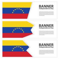 venezuela Flag banners collection independence day