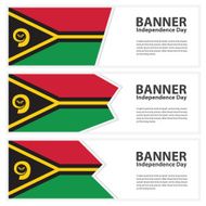 Vanuatu Flag banners collection independence day