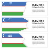 uzbekistan Flag banners collection independence day