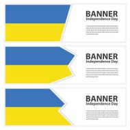 ukraine Flag banners collection independence day