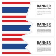 thailand Flag banners collection independence day
