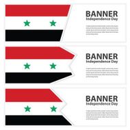 syria Flag banners collection independence day