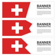 switzerland Flag banners collection independence day