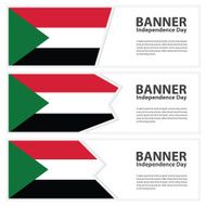 sudan Flag banners collection independence day