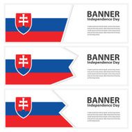 Slovakia Flag banners collection independence day